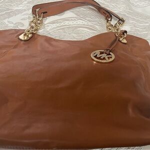 Michael Kors Tan Leather Shoulder Bag